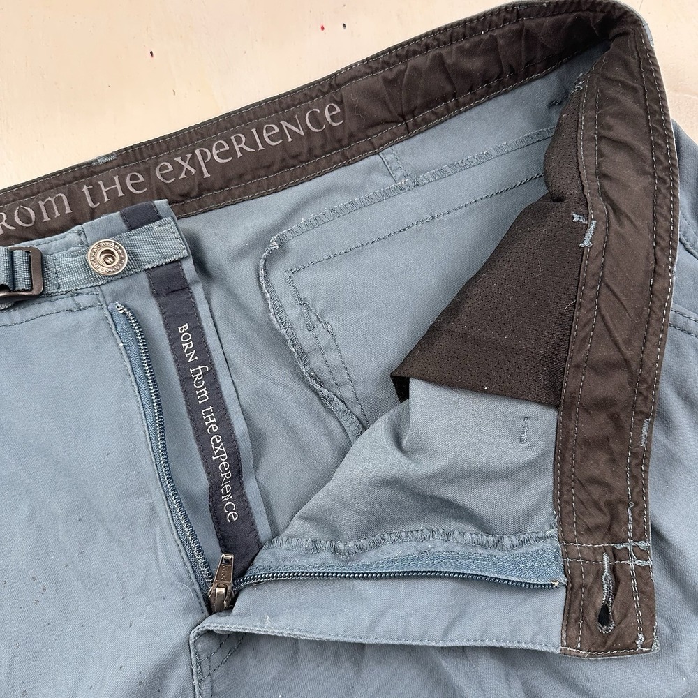 Prana Zogger Cargo Pants Men 40x30 Blue Teal Joggers Belted Nylon Stretch Hiking - Picture 9 of 14